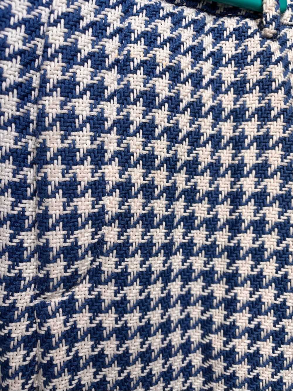 Stella Jean blue and white woven cigarette pant- small stains US 6